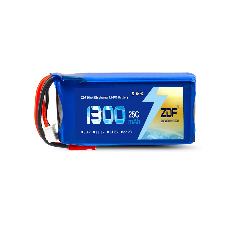 ZDF Lipo Battery 2S 3S 4S 5S 6S 7.4V 11.1V 14.8V 18.5V 22.2V 1300mAh 1500mah 25C 50C For Drone FPV Quadcopter