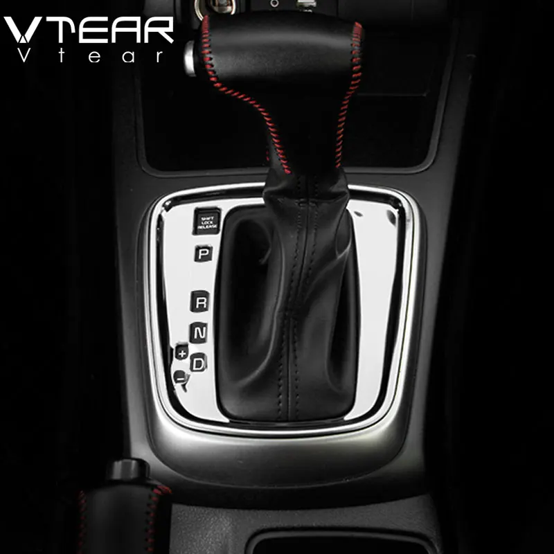 Vtear For Kia Rio 4 X-Line Gears frame cover interior panel circle decorative chrome car-styling Mouldings Accessories part 2017