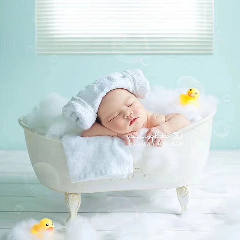 newborn Photography Props Iron Shower Bathtub photo shooting bathtub prop creative lovely newborn baby and girl