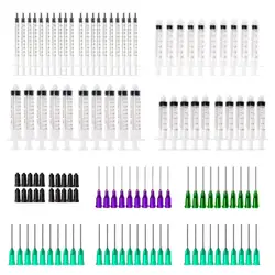 Plastic Syringe 1ml 3ml 5ml 10ml For Lab and Industrial Dispensing Adhesives Glue , With1inch Blunt Tip Needles , Non-sterile