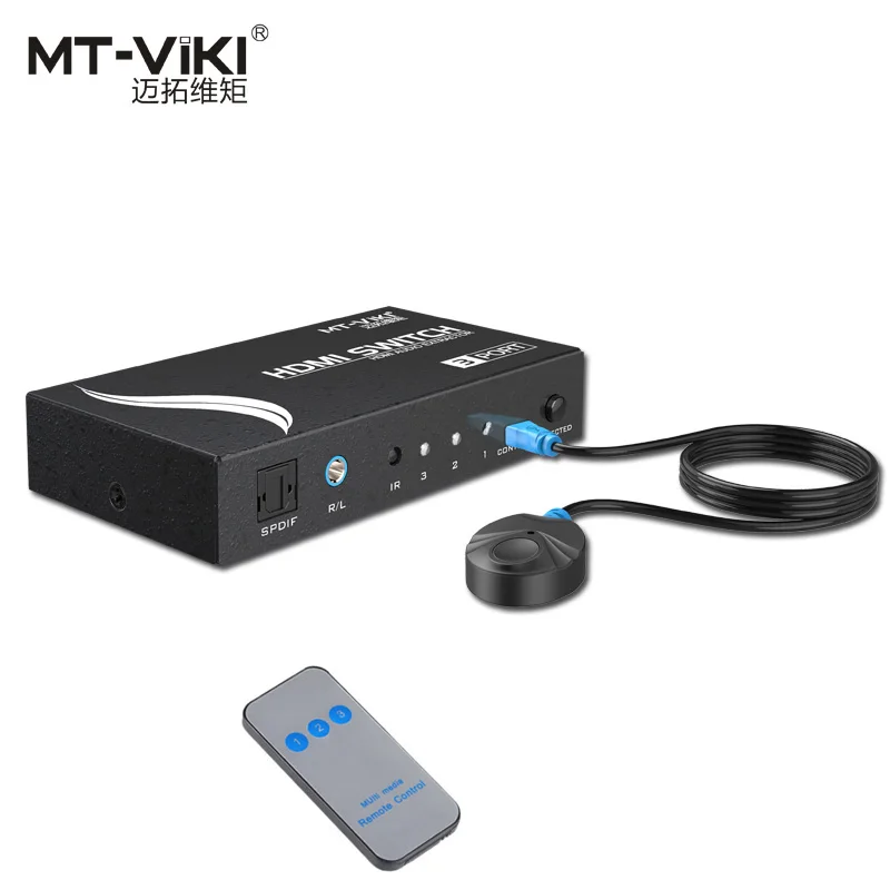 

MT-VIKI 3/5 Port HDMI Switch 4K 2K with Audio Decoder Extractor Stereo L/R Toslink Optic Sound Output ARC DC 5V Power Supply