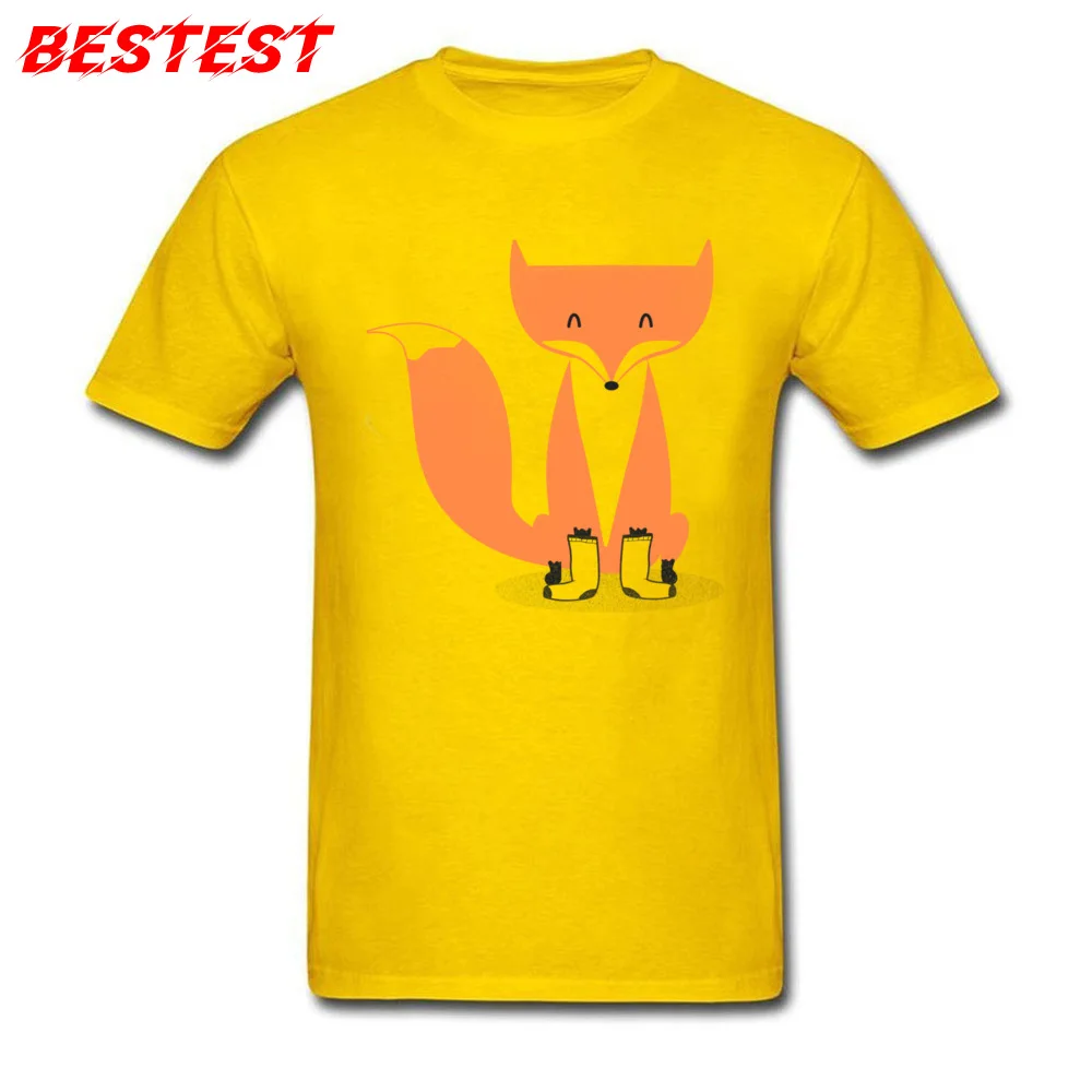 Tops & Tees Men's T-shirts A Fox With Socks Printed T Shirt Oversized Father Day Cartoon Clothes Short Sleeve Pure Cotton Funny