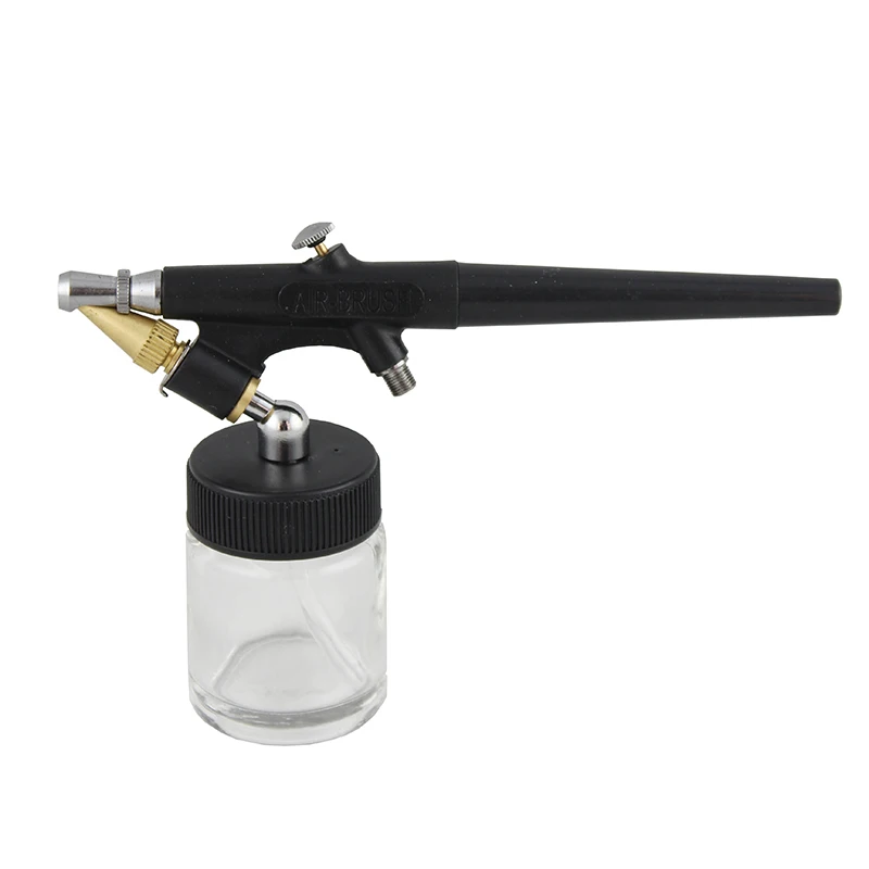 OPHIR 0.8mm pistola aerografo a singola azione con vasetti flessibili tazze per aerografo modello Hobby/Cake Decorating/T-Shirt Coloring_AC071