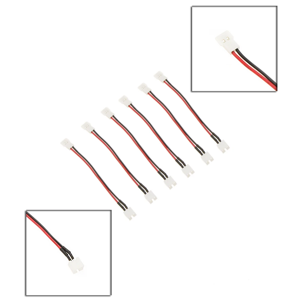 Câble métallique de connecteur de chargeur pour importateur RC, charge de batterie X6, Wltoys V911, F929, F939, Eachine E010, JJRC, H36, PH2.0, lot de 6 pièces