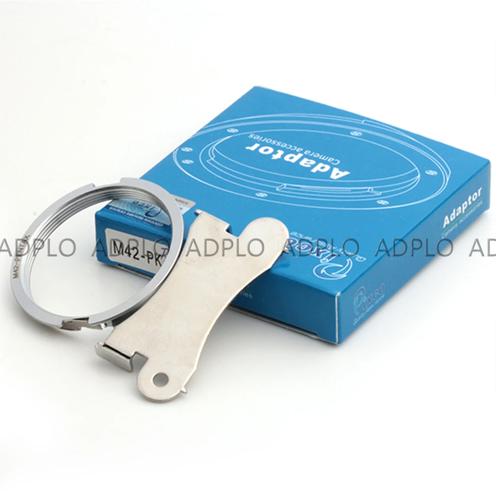 Фотоадаптер для объектива для фокуса Infinity M42 с винтовым креплением для Камеры Pentax для PK M42-PK Ring (серебристый)