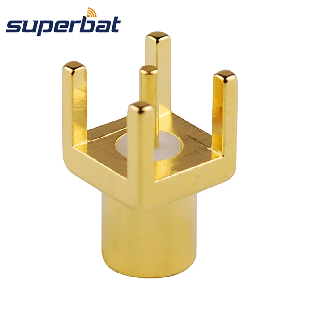 Superbat MCX Center Solder thru hole PCB Mount Female with Solder Post 75ohm RF Coaxial Connector