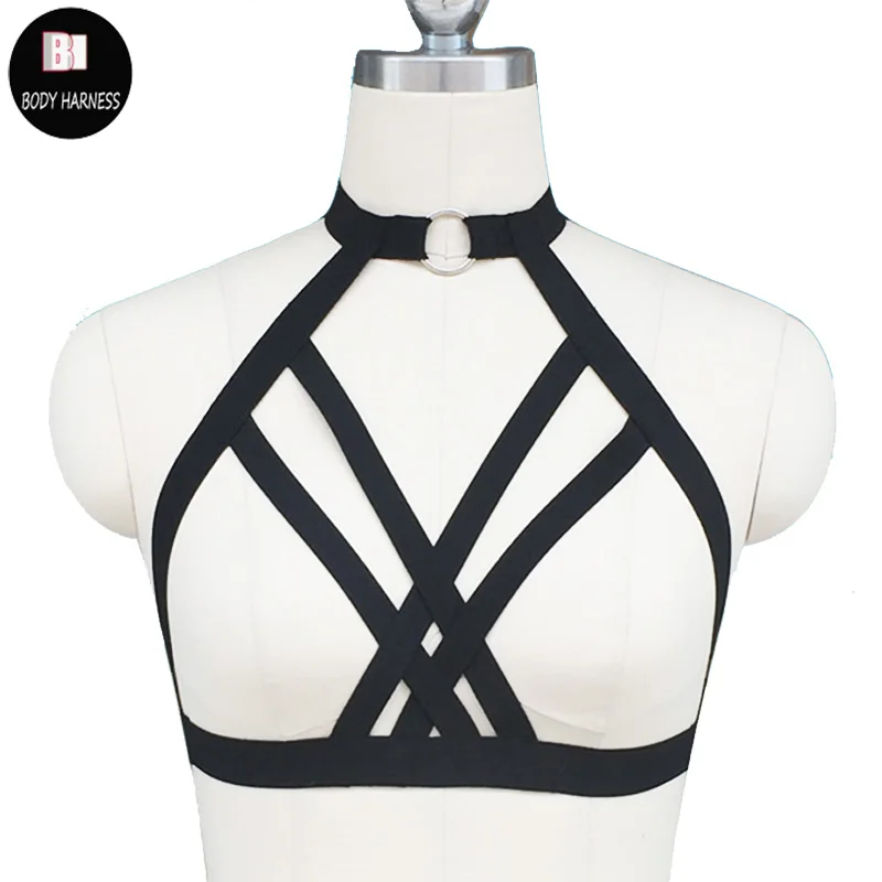 Sutiã gótico tipo jaula, lingerie sexy para cosplay, bondage, vestidos de baile, sutiã feminino