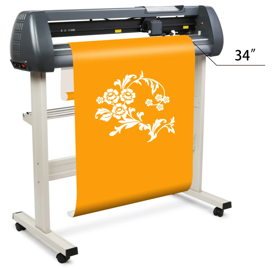 

New 34" Cutter Vinyl Cutting Plotter W/ Stand Machine Artcut Software