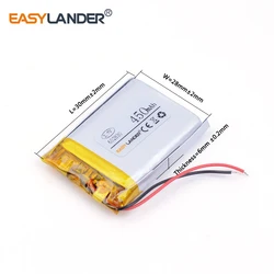 602830 450mAh 3.7V akumulator litowo-jonowy polimerowy do 062830 MP3 MP4 Bluetooth stereo DIY