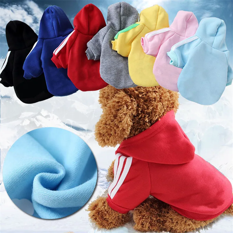 New Autumn Winter Pet Products Dog Clothes Pets Coats Sweater Soft Cotton Dog Hoodies Clothing for Puppy Dogs 7 Colors