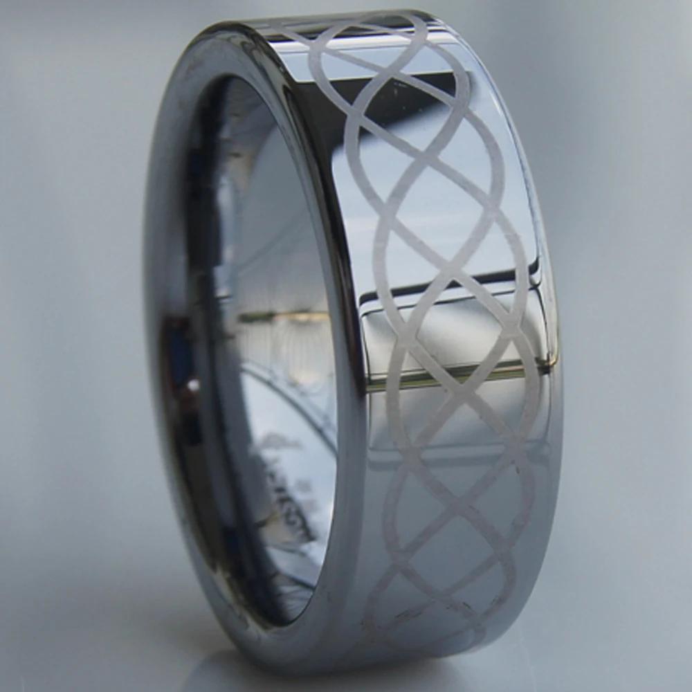 8mm   hi-tech scratch proof wedding tungsten ring