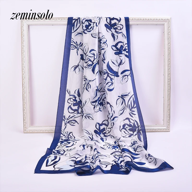 

2018 Luxury Brand Summer Women Scarf Fashion Quality Soft Silk Scarves Female Shawls Foulard Beach Cover-ups Wraps Silk Bandana