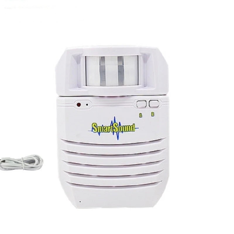 Wireless Motion Sensor Infrared Detector Voice Alarm Sound Amplifier Speaker Lithium Battery Powered Support SD Card Playback