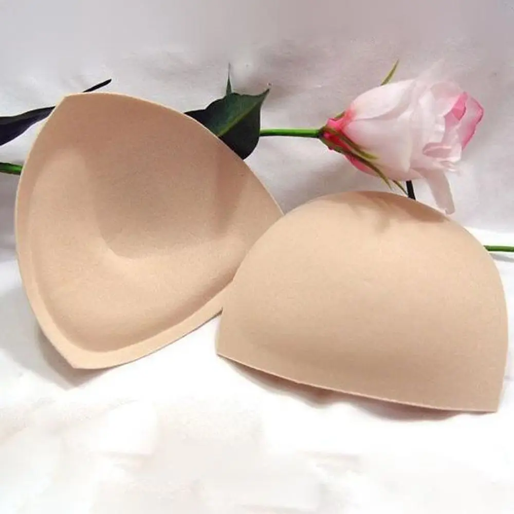 

1Pair Sponge Swimsuit Padding Inserts Breast Enhancer To Bra Push Up Breast Bikini Padding Removable Bra Pads for Women