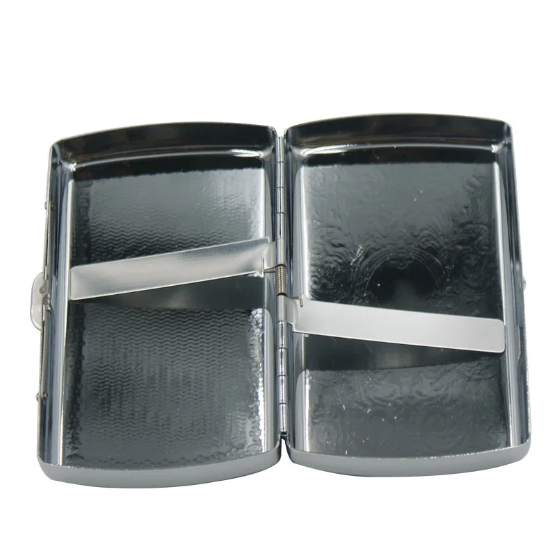 1 Pc Stainless Steel Men\'s Tobacco Box Storage Pocket Size Cigarettes Case Holder Container.Random