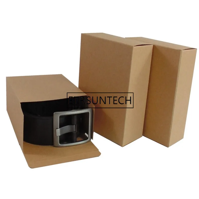 200pcs/lot kraft paper socks packing box tie box gift packaging boxes belt paper box wholesale