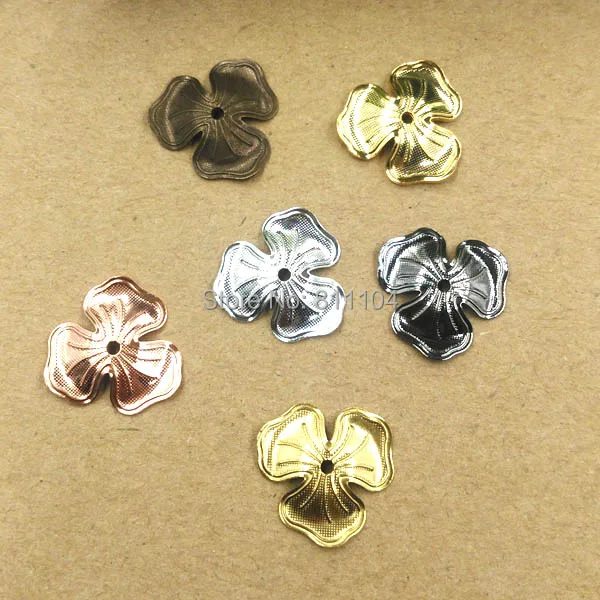 15x2mm Multi-color Plated Brass Metal Blank Filigree Circle 3D Flower Charms Links Spacer Beads Connectors DIY Jewelry Findings