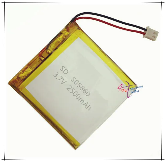 XHR-2P 2.54 2500mAh 505860 3.7V polymer lithium ion battery 506060 Rechargeable batteries