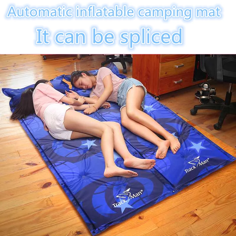 188*69*3cm Can Splicing Automatic Inflatable Mattress Ultralight Outdoor Air Mattress Camping Mats Moisture Pad with Pillow