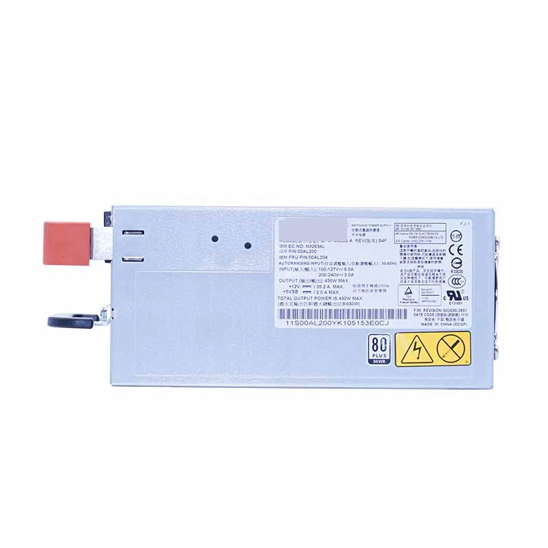 Used for Lenovo IBM DPS-430EB A FRU:00AL204 P/N:00AL200 Hot Swappable Power Supply 430w Psu