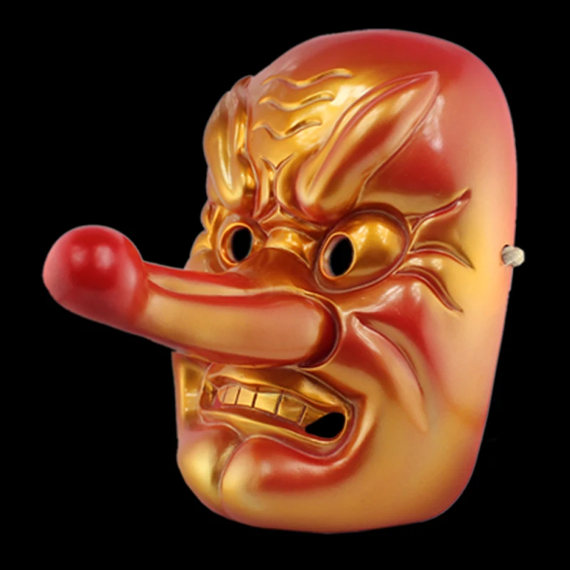 

Маска Noh японская Nogaku Tengu танцевальные представления вечеринка Хэллоуин Карнавал украшение коллекция полное лицо красный