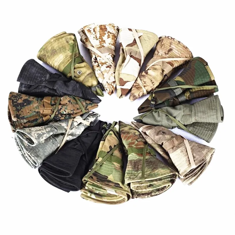 Sniper Camouflage Nude Bucket Hats, Tactical Boonie Hats topee,  Military Mens Summer hat, free Size for 59-60