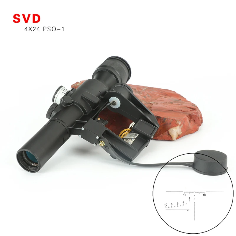 

4x26 PSO Type Riflescope SVD Sniper Rifle Series AK Rifle Scope for Hunting Sight Dragunov Optics Red Illuminated