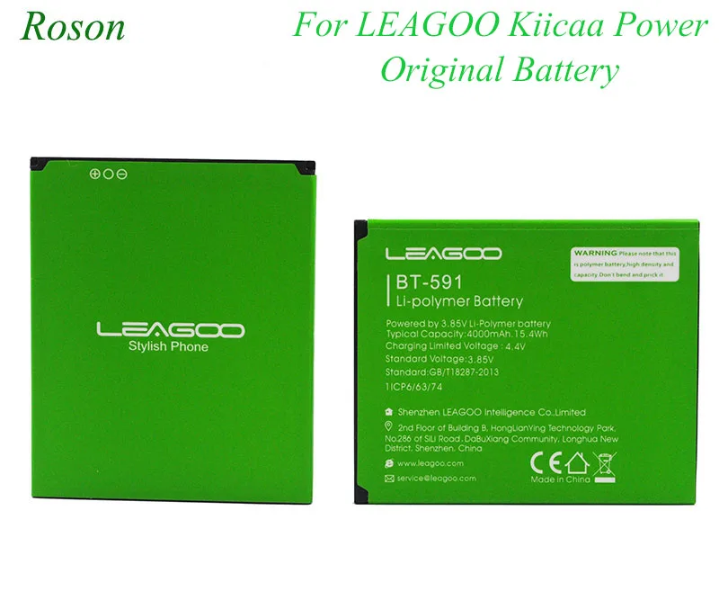 

Roson For Leagoo Kiicaa Power Original Battery 4000mAh Batterie Bateria Accumulator Replacement Backup Battery For Leagoo Power