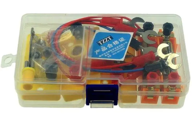 Simple circuit closed experimental box series parallel circuit