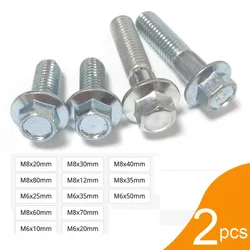 (2 pieces/lot) Scooter Exhaust Rear Bolts Screw M6 M8 6mm 8mm Thread For 50cc 125cc 150cc Gy6 Motorcycle Moped 139QMB 157QMI