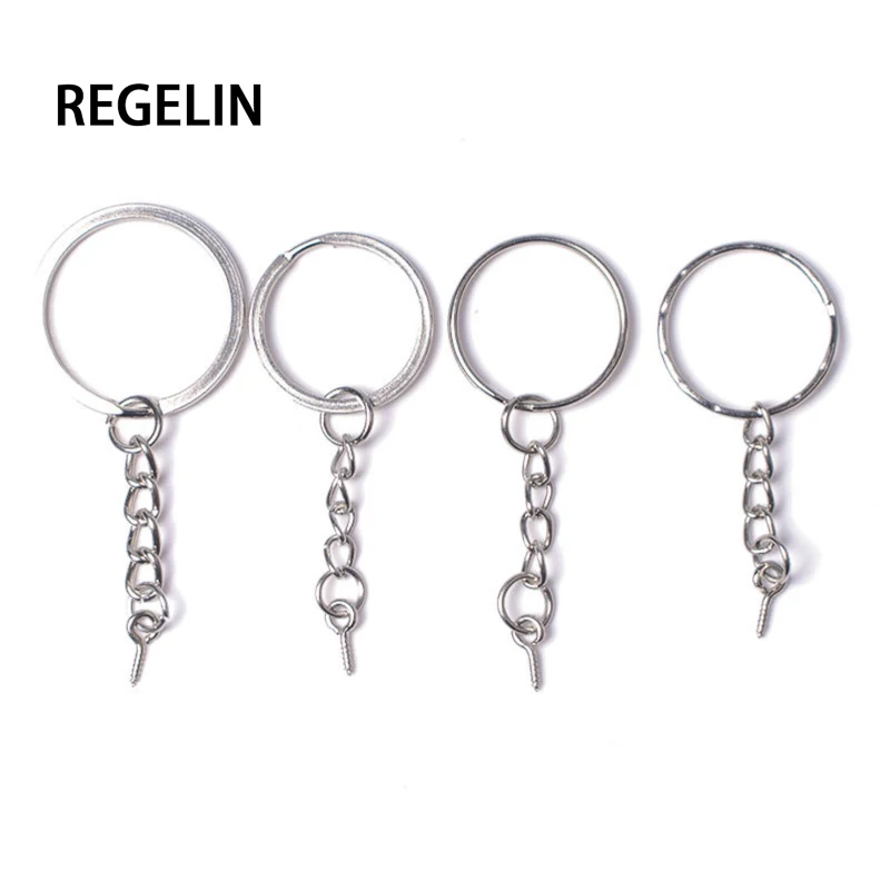 

REGELIN шпильки с винтовой резьбой, брелок с разрезным кольцом, брелки, 20 шт./лот, сделай сам, ретро-модные брелки, аксессуары