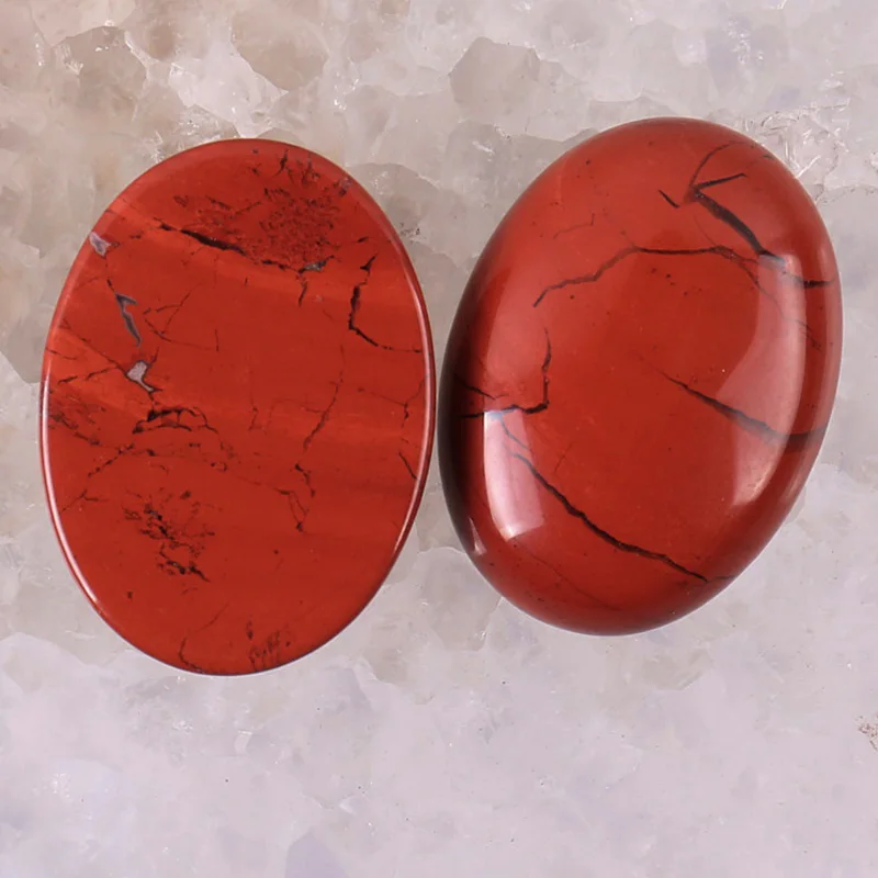 30x22MM Red Rainbow Stone Bead Oval Cabochon CAB Jewelry For Woman Gift Making (2pcs/lot) H059