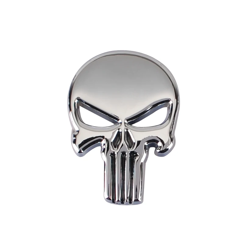 Car Styling The Punisher 3D Metal Skull Sticker Emblem Body Badge Accessories For Toyota corolla rav4 Yaris prius hilux avensis