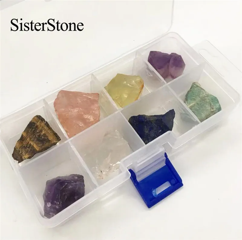 8pcs natural quartz crystal rough gemstones and minerals healing raw stones as gifts - Image 4