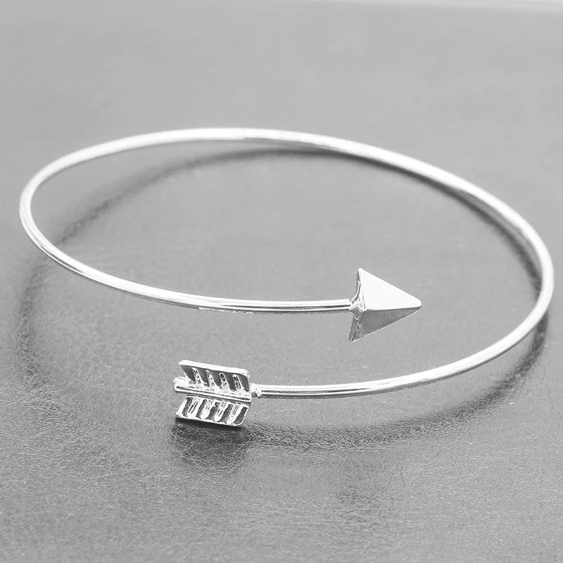 SL152 Gothic Punk Women Ladies Arrow Bangle Cuff Bracelets Jewelry Open Adjustable Arrow Bracelet Bangles Pulseiras Bijoux