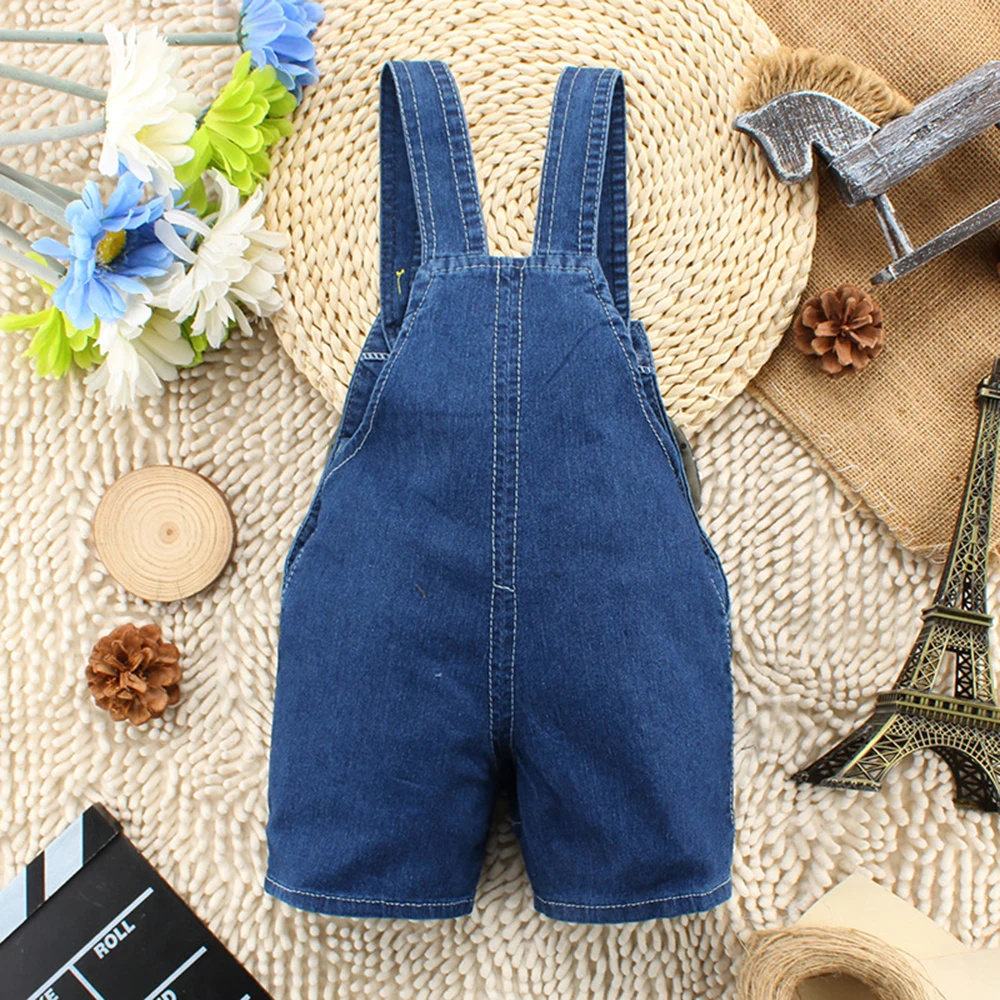 6M-3T Baby Overalls Toddler Boys Girls Jeans Overalls Summer Shorts Infant Kids Rompers Dog Jumpsuit For Children Clothes