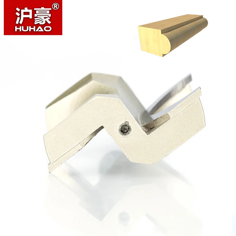 HUHAO 1pc 1/2 inch Shank Half Round bit 2 Flute Endmill Router Bits for Wood Without Bearing Woodworking Tool Milling Cutter