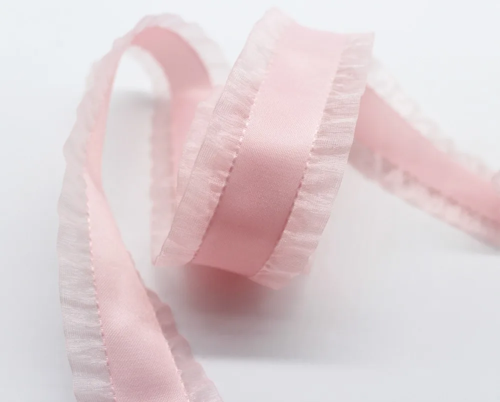 Pinks Series Tapes Grosgrain Printed Polka Dot Ribbons Gingham Checked Ribbon 100% Polyester Fabric Decor Accessoires