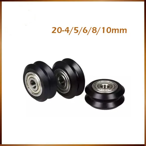 

Free shipping 4/5/6/8/10mm Openbuilds Plastic wheel POM with Bearings W type double V type W groove passive wheel pulley