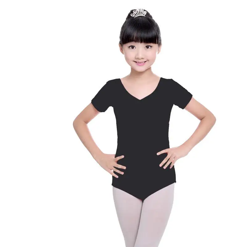 Girls Gymnastics Leotard Ballet Clothes Dance Wear Short Full Sleeve Leotards Cotton Bodysuit Kids Ballet Dancing Costume Suits