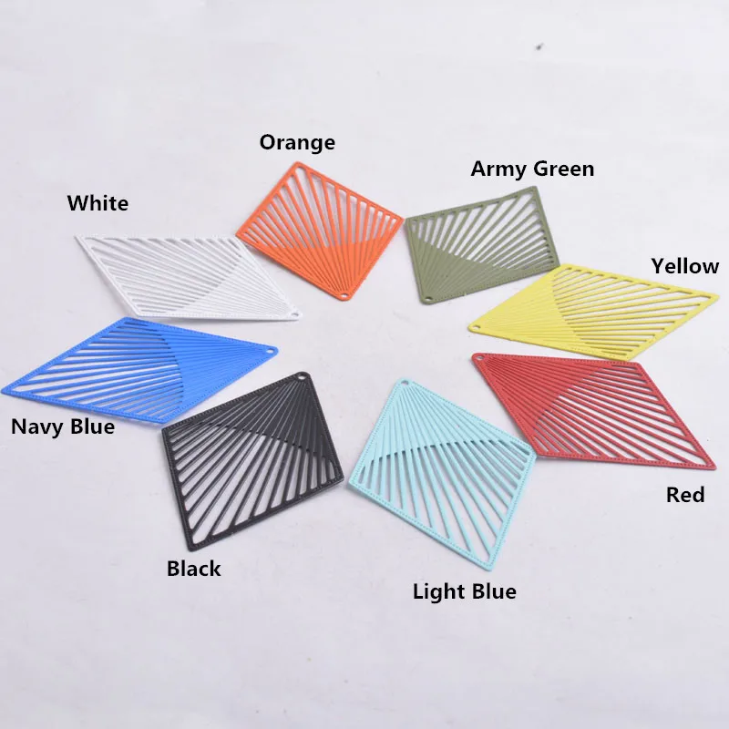 30 Stück AB3484 38*61mm Rhombus-Anhänger Gelbe Anhänger Ohrring-Zubehör für Schmuckherstellung Ohrringe DIY – Detail 3