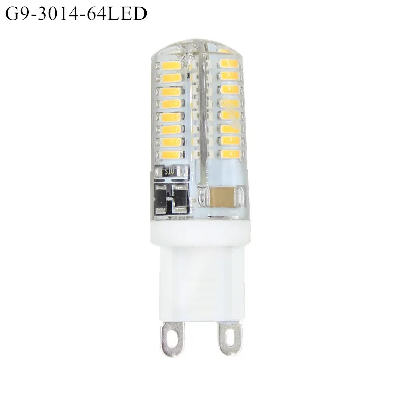 100 pcs Silicone G9 E14 6W 9W SMD3014 64 104 LED LED Corn lamp Droplight Chandelier candle Pendant bulb LED Downlight lighting