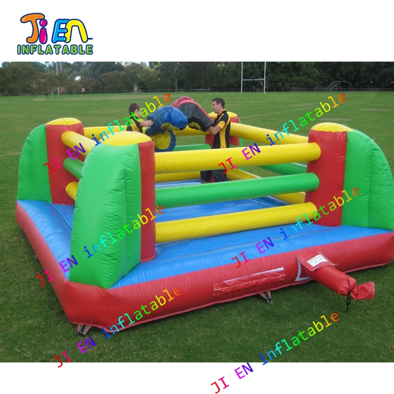 

4*4m/5*5m/6*6m custom make inflatable boxing ring for sale, cheap inflatable boxing ring gladiator game for kids