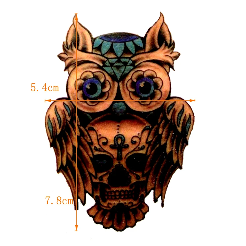 Skull Owl  Waterproof Temporary Tattoo Sticker Fake Tattoo Tatuajes Kids Tatoo  Harajuku The Flash Tattoo Bachelor Party