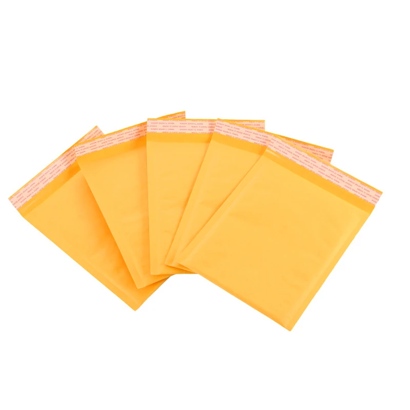 5Pc 11*13 i 15*18cm żółta koperta z bąbelkową torebka wysyłkowa koperty z papieru pakowego torby Mailers wyściełany Mini uchwyt na dokumenty do biura