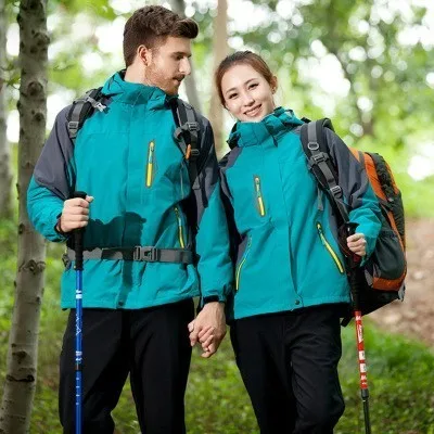 

Outdoor Winter Men's Hiking Three In One Jacket Men Women Removable Linner Breathable Windbreaker Waterproof Camping Ski Coat