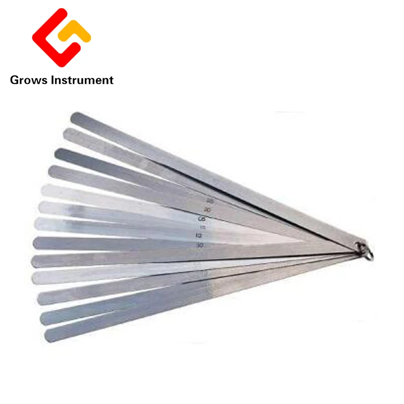 High Strength Metric Long Feeler  0.02 To 1mm 17 Blades 30cm Thickness Gap Metric Filler Feeler Gauge Measure Tools