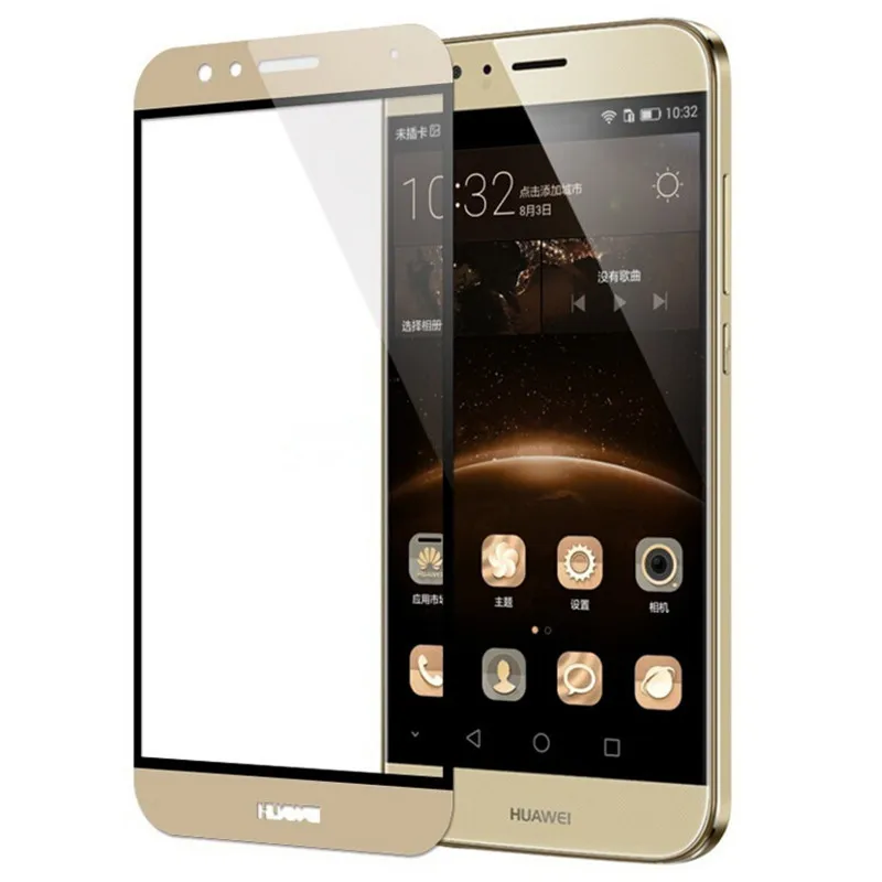 Full Cover Color White Golden Tempered Glass For Huawei G8 GX8 G7Plus D199 Maimang 4 Screen Protector Protective Film Guard