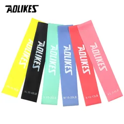 AOLIKES 1PCS Resistance Band 6 Levels Available Natural Latex Gym Strength Training Rubber Loop Bands Fitness CrossFit Equipment