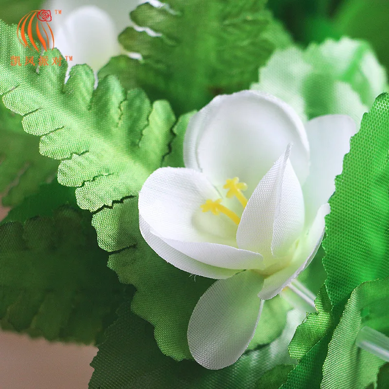 Green Hawaiian Wreath Artificial Leaf Garland Necklace Bracelet Fancy Dress Wedding Party Hawaii Beach Stage Costume